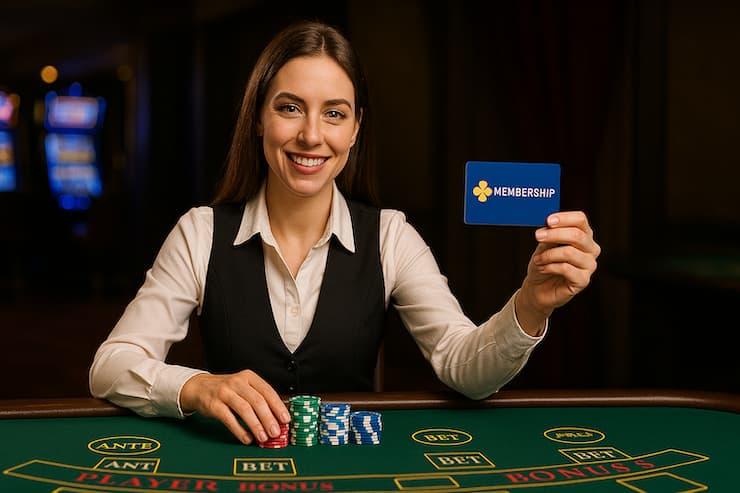 카지노 콤프 혜택을 위해 딜러에게 적립을 요청할 수 있는 멤버십 카드