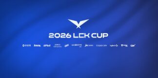 2026 LCK ์ปต 2์ฃผ ์ฐจ, ํผ์ ์ผ๋ก ์ ์ด๋ ์ค๋ฐ์ 2026 LCK CUP ๊ณต์ ๋ก๊ณ ์ ์คํฐ์๊ฐ ํ์๋ ํ๋์ ๋ฐฐ๊ฒฝ ์ด๋ฏธ์ง.