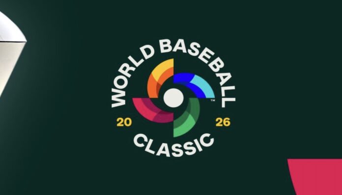 녹색 배경 위에 ‘World Baseball Classic 2026’ 문구와 원형 다색 로고가 배치된 공식 대회 이미지