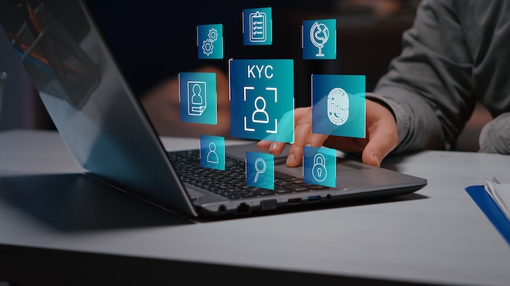 사이트 이용을 위해 KYC 인증을 하는 모습