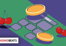 슬롯 당첨 확률은 이미 정해져 있다: 슬롯 페이테이블의 중요성 금화와 체리 심볼이 배치된 슬롯 페이테이블 일러스트로, 슬롯 게임의 당첨 구조와 보상 시스템을 설명하는 이미지.