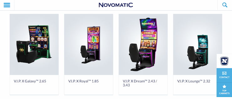 노보매틱의 대표적인 슬롯머신들