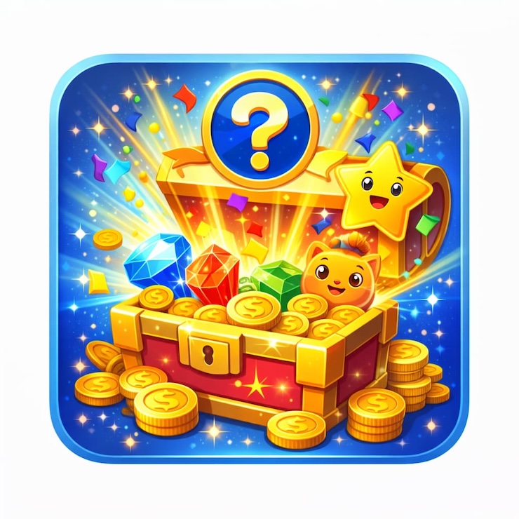 무작위 보상이 나오는 상자를 표현한 아이콘