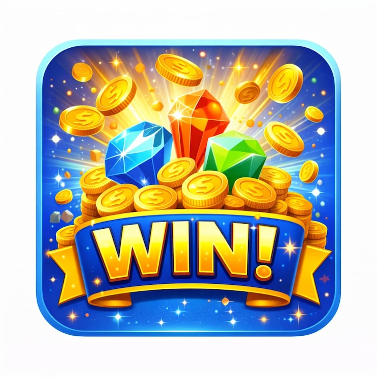 보물 상자를 열어 보상을 얻는 장면을 표현한 아이콘