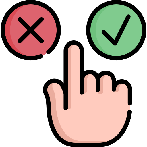 손가락이 어떤 곳을 고를지 선택하고 있다