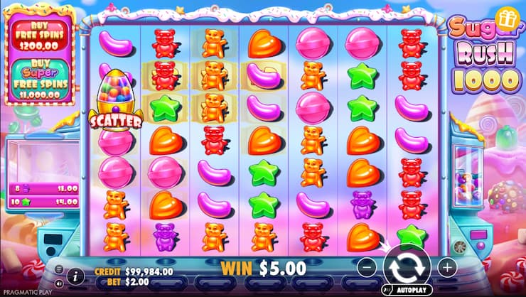 프라그마틱의 슈가 러쉬 1000 무료슬롯체험 모드