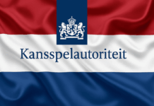 Kansspelautoriteit logo op Nederlandse vlag