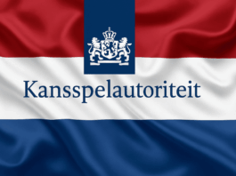 Kansspelautoriteit logo op Nederlandse vlag