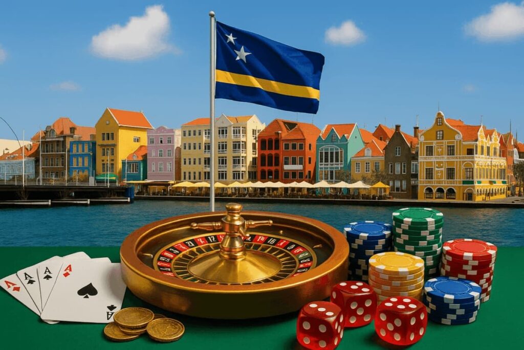 Casino elementen voor een achtergrond van eiland Curaçao