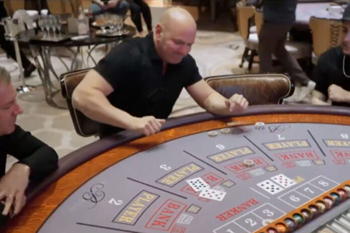 UFC-baas White gokt $400.000 per hand op Baccarat en komt ermee weg