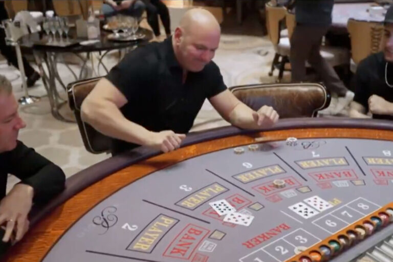 UFC-baas White gokt $400.000 per hand op Baccarat en komt ermee weg