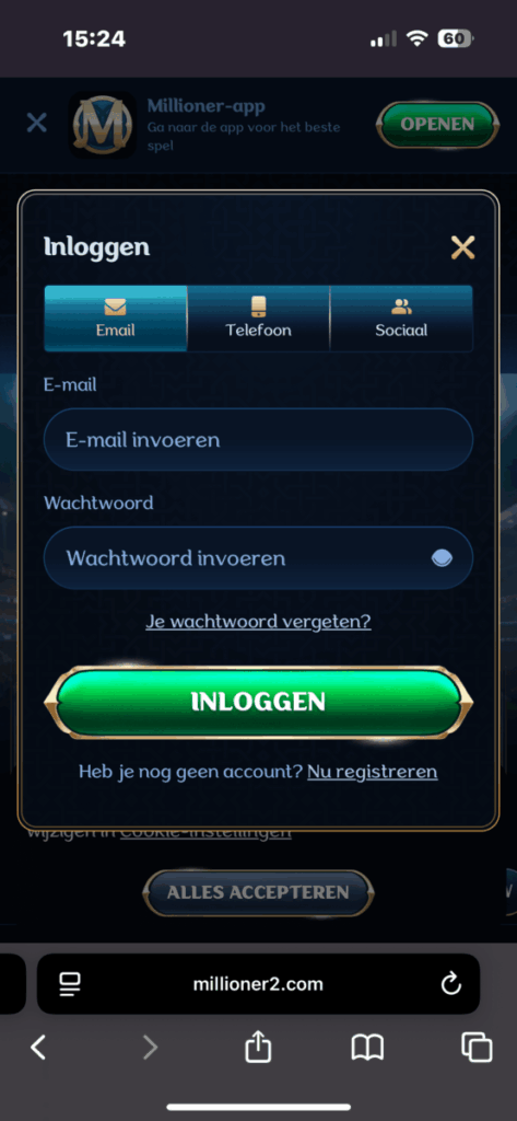 registeren buitenlands casino