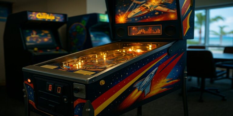 flipperkast in een speelhal