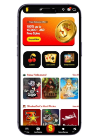 Shakebet mobiele weergave