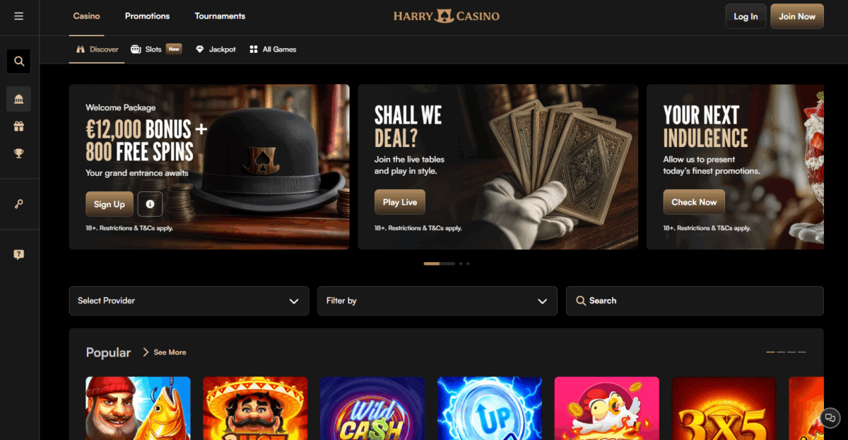 Met Cruks toch gokken en snel een account aanmaken: Harry Casino