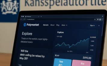 Ksa onderzoeker bekijkt Polymarket website