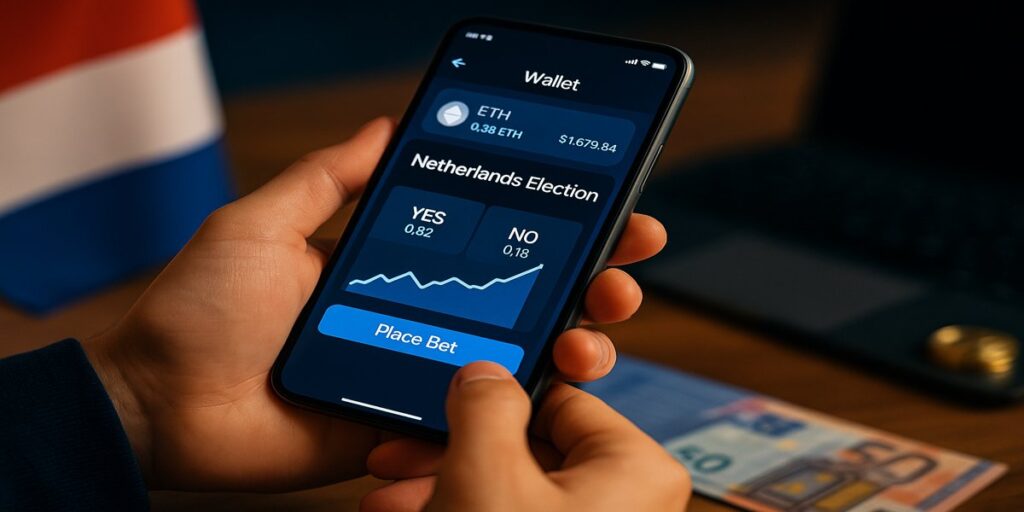 persoon zet in op Nederlandse verkiezingen