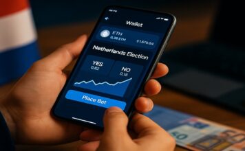 persoon zet in op Nederlandse verkiezingen