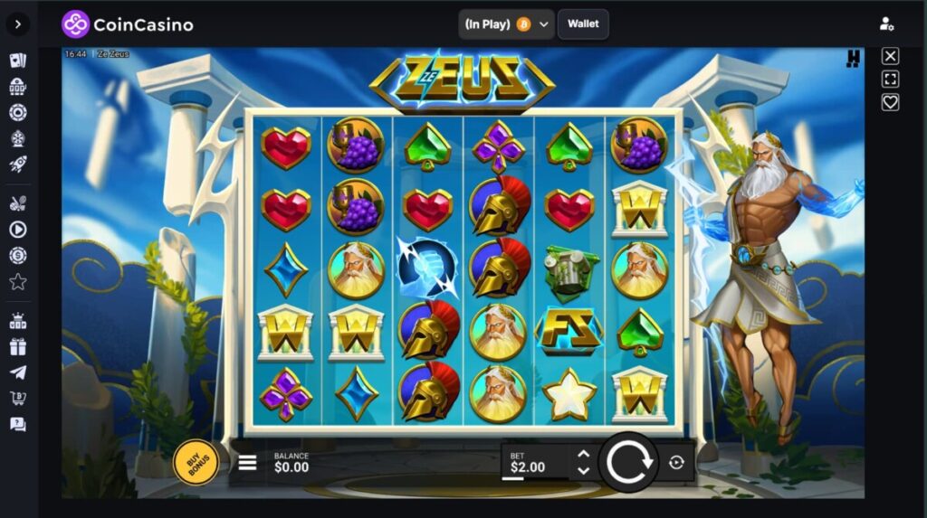 zeus slot bij coincasino 