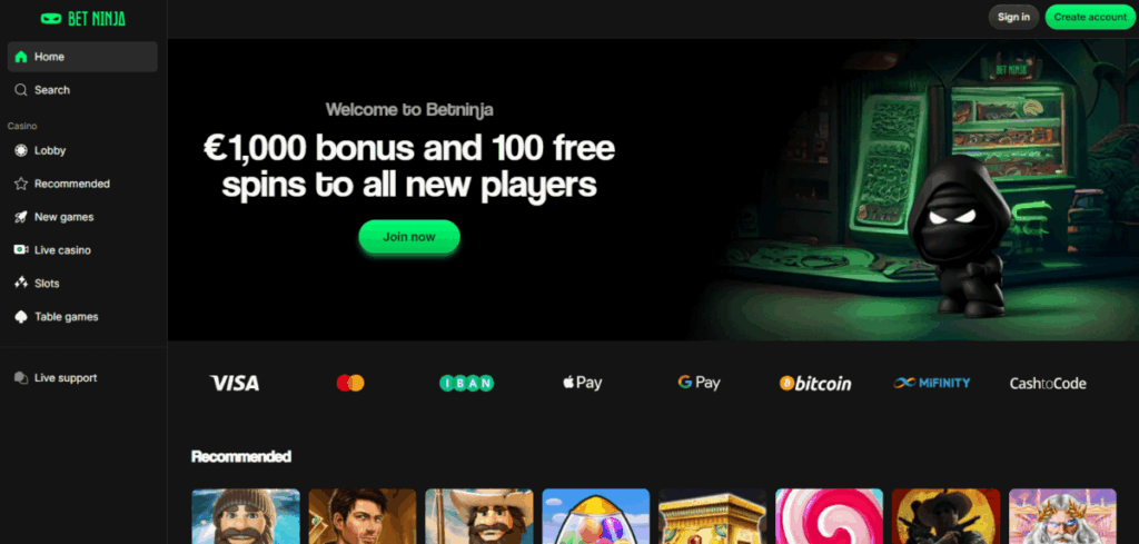 Online Volt casino met betrouwbare betaalmethodes: BetNinja