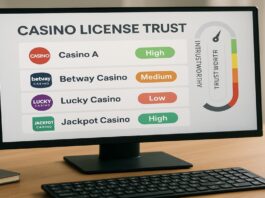 Nieuwe tool laat zien hoe betrouwbaar een casino licentie is Betrouwbaarheidsmeter voor casino licenties