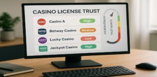 Nieuwe tool laat zien hoe betrouwbaar een casino licentie is Betrouwbaarheidsmeter voor casino licenties