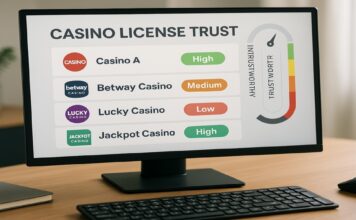 Nieuwe tool laat zien hoe betrouwbaar een casino licentie is Betrouwbaarheidsmeter voor casino licenties