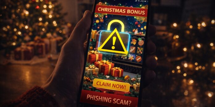 nep kerstactie van online casino op telefoon