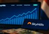 EenVandaag: SkyHills zet € 5 miljoen per maand om in Nederland grafiek met Skyhills omzet in Nederland
