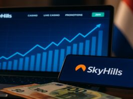 EenVandaag: SkyHills zet € 5 miljoen per maand om in Nederland grafiek met Skyhills omzet in Nederland