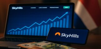 EenVandaag: SkyHills zet € 5 miljoen per maand om in Nederland grafiek met Skyhills omzet in Nederland