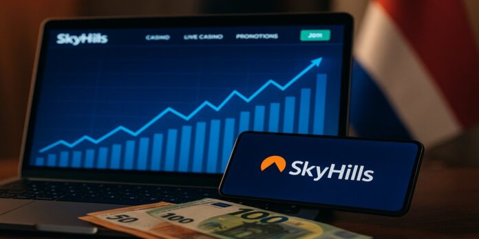 skyhills_omzet_nederland grafiek met Skyhills omzet in Nederland