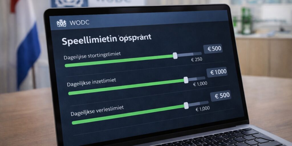 Speellimieten scherm bij online casino