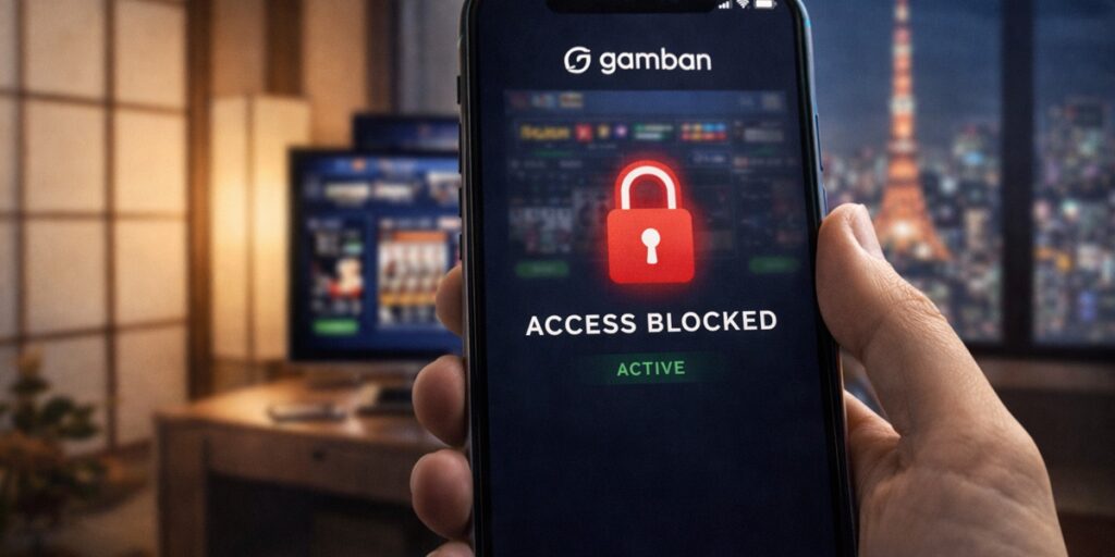 Blokkering van goksite met Gamban in Japan