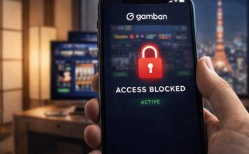 Blokkering van goksite met Gamban in Japan