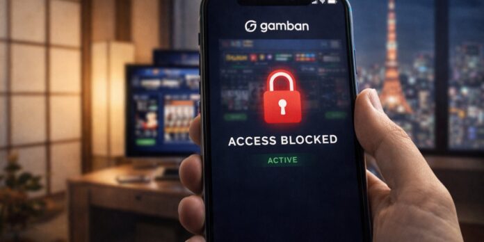 Blokkering van goksite met Gamban in Japan