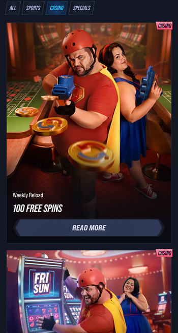 de wekelijkse reloadbonus bij Vegas Hero