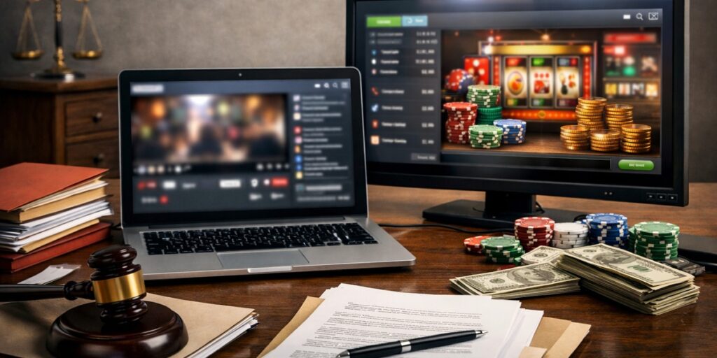 live stream waarop online gegokt wordt