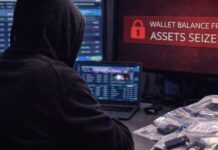 China neemt +$17 miljoen Bitcoin in beslag na casino hack hacker achter computerscherm met online casino