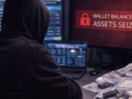 China neemt +$17 miljoen Bitcoin in beslag na casino hack hacker achter computerscherm met online casino