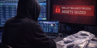 China neemt +$17 miljoen Bitcoin in beslag na casino hack hacker achter computerscherm met online casino