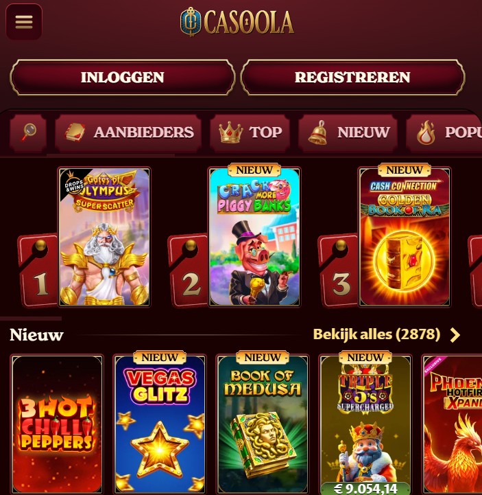 Casoola -registreren bij een online casino Belgie