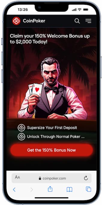CoinPoker welkomstbonus