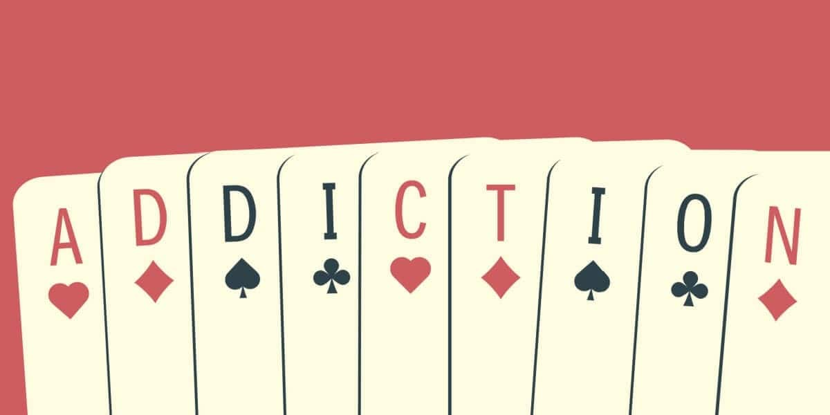 Speelkaarten die Addiction spellen