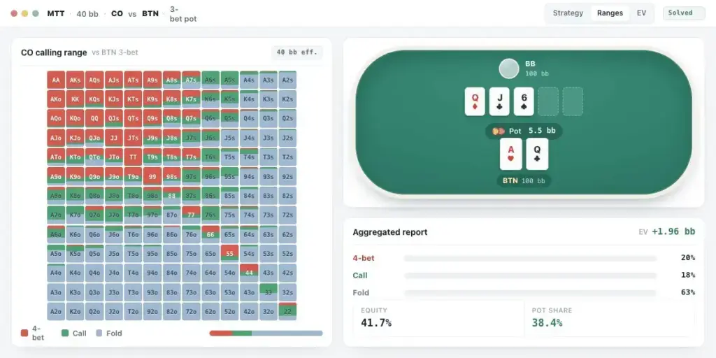 GTO Strategy poker app solver training