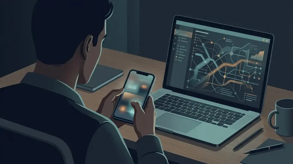 Abstract research dashboard analyzing online gambling behavior for early risk detection