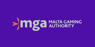 Loggan för MGA mot en lila bakgrund.