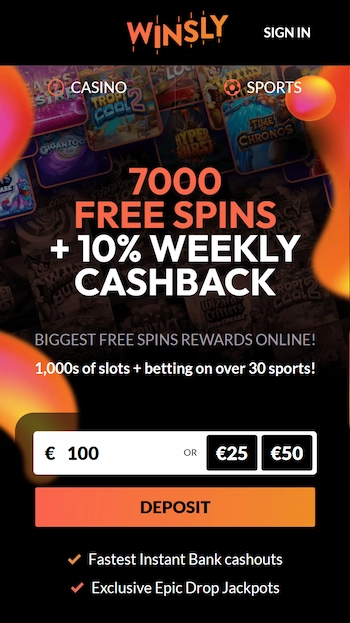Winsly casino i mobilen