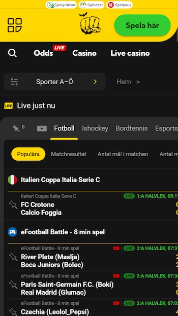 Bethard live betting