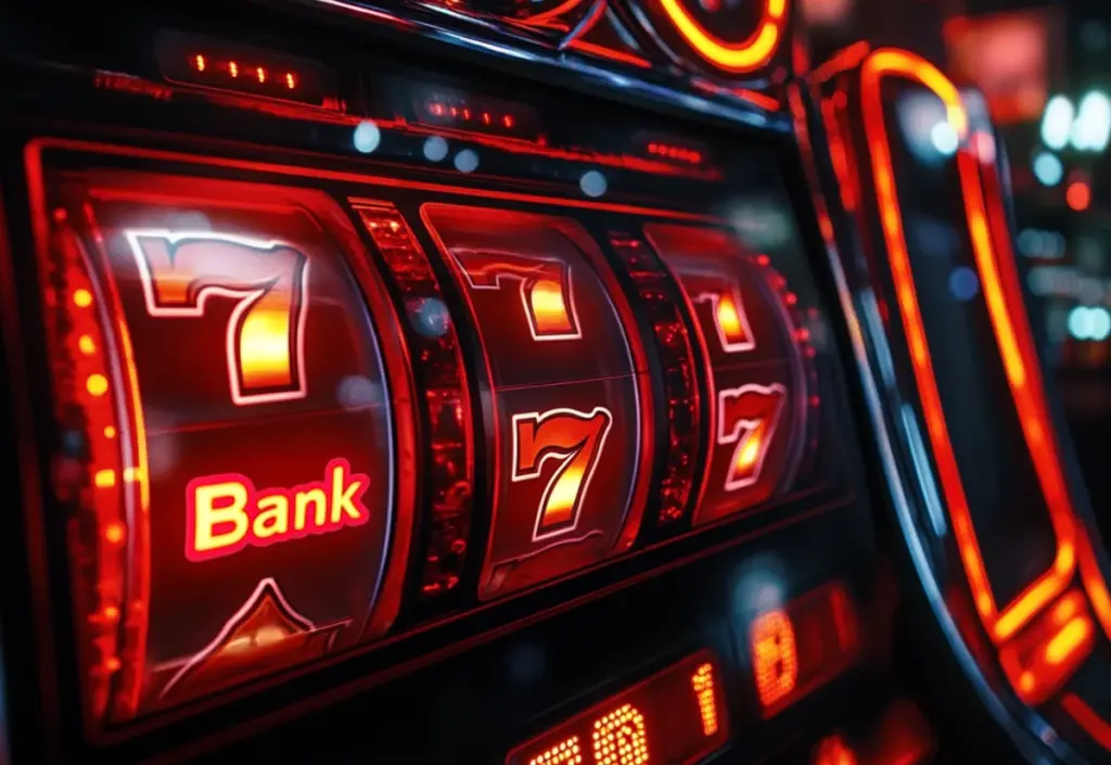 Bank logo på spelautomat för instant banking casino